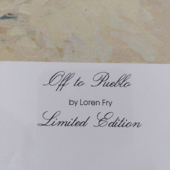 Off to Pueblo - Signed & Numbered Limited Edition Print by Loren Fry 17" x 25" - Picture 2 of 7
